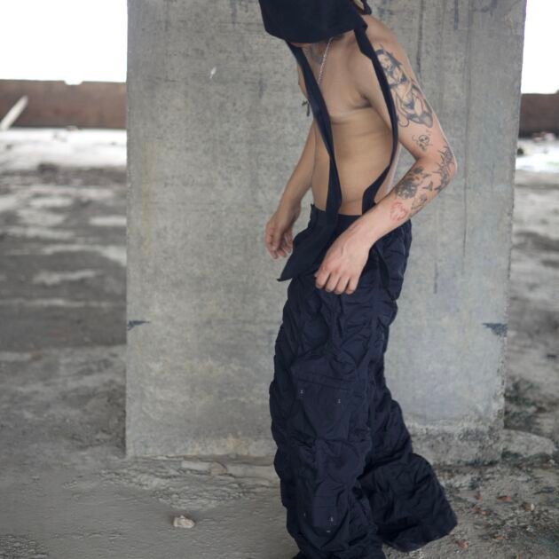 KALI DRAPPED CARGO PANTS